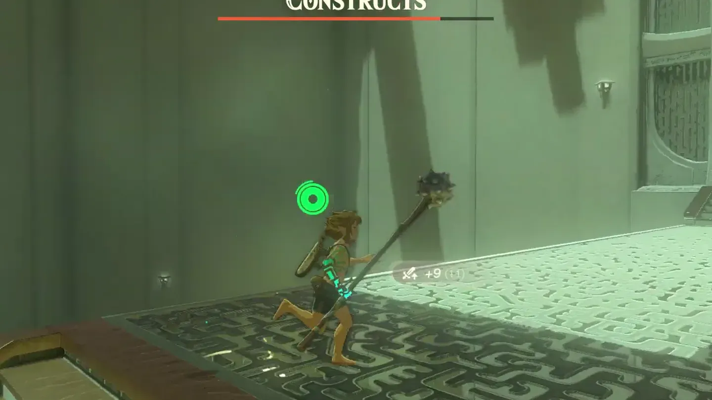 Link with the spiked ball fused onto the long stick