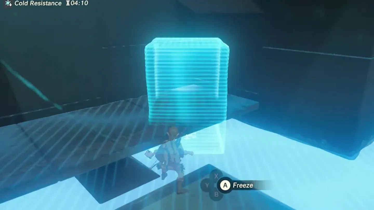 Cryonis preview under one end of the balanced slab