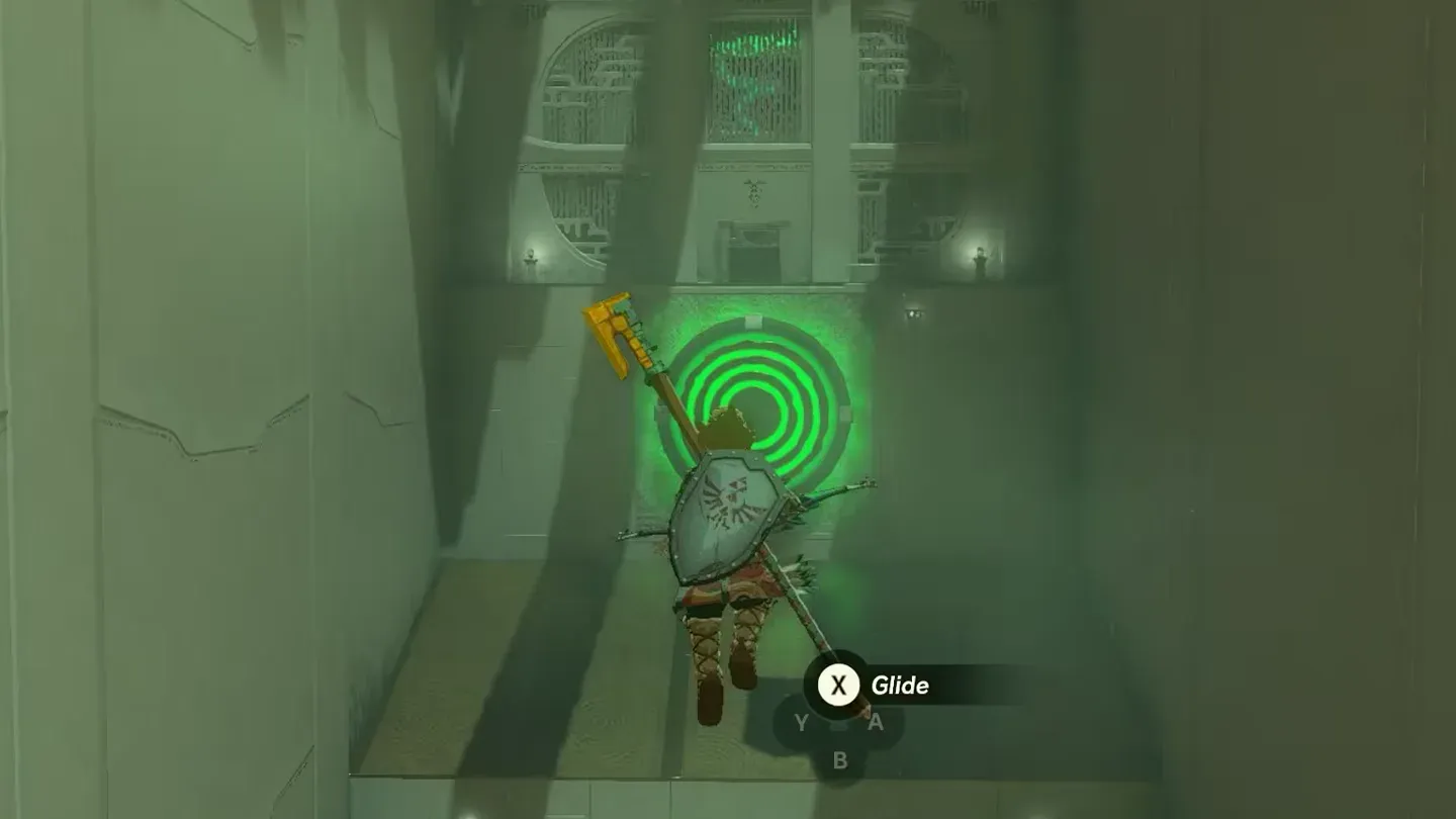 Link gliding toward the altar