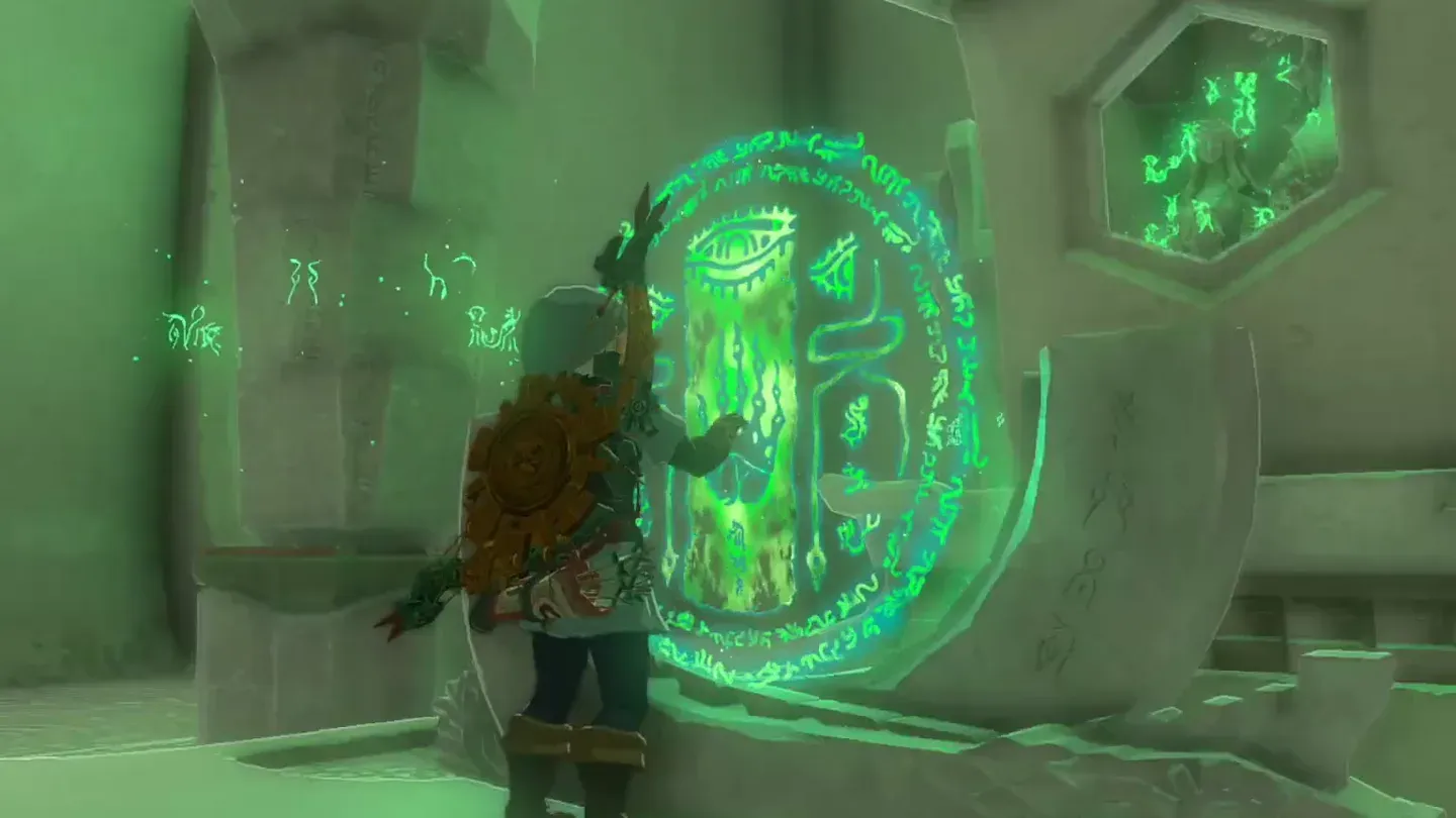 Link at the altar receiving the Light of Blessing