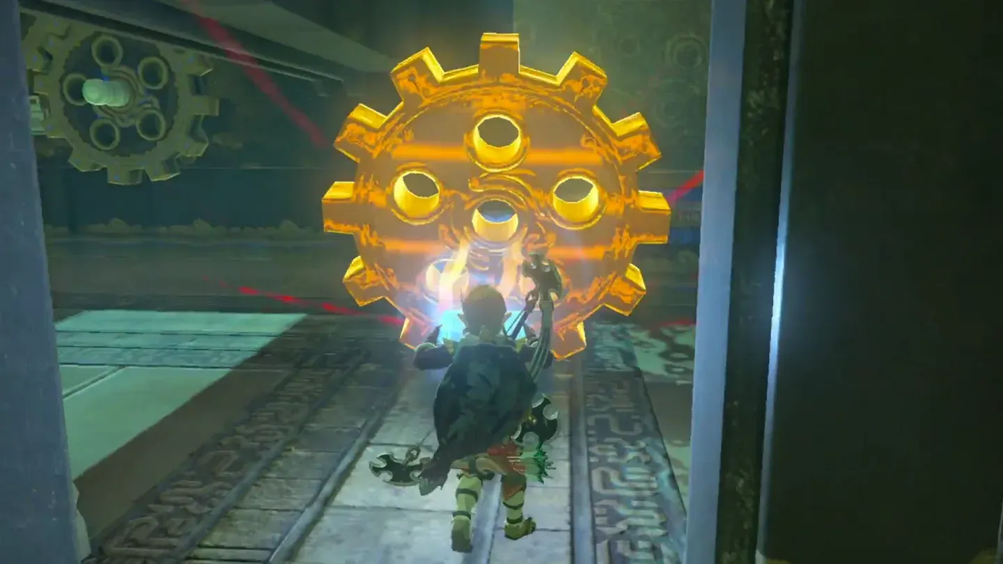 Link carrying the gear with Magnesis