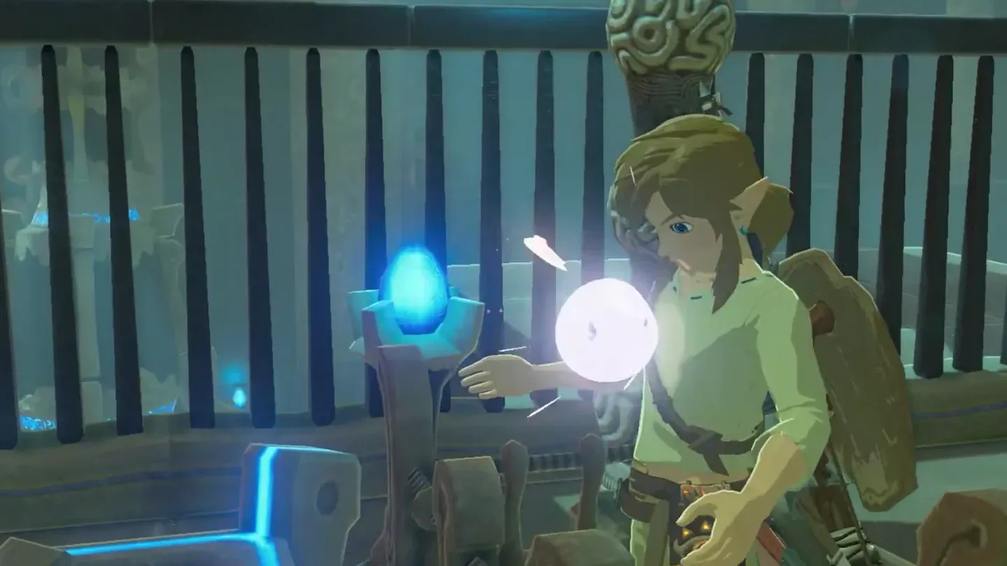 Link receives the Spirit Orb at the altar
