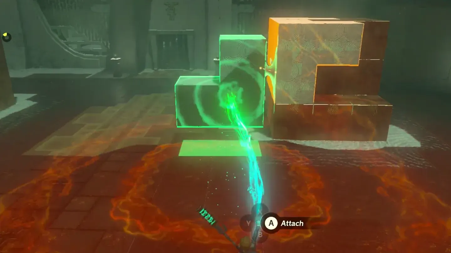 Ultrahand placing the last L-block against the right side of the block
