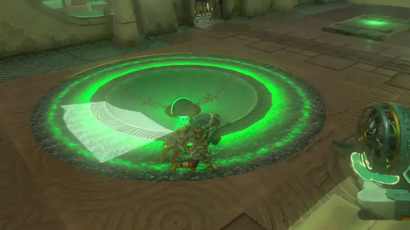 Link at the glowing bowl by the altar