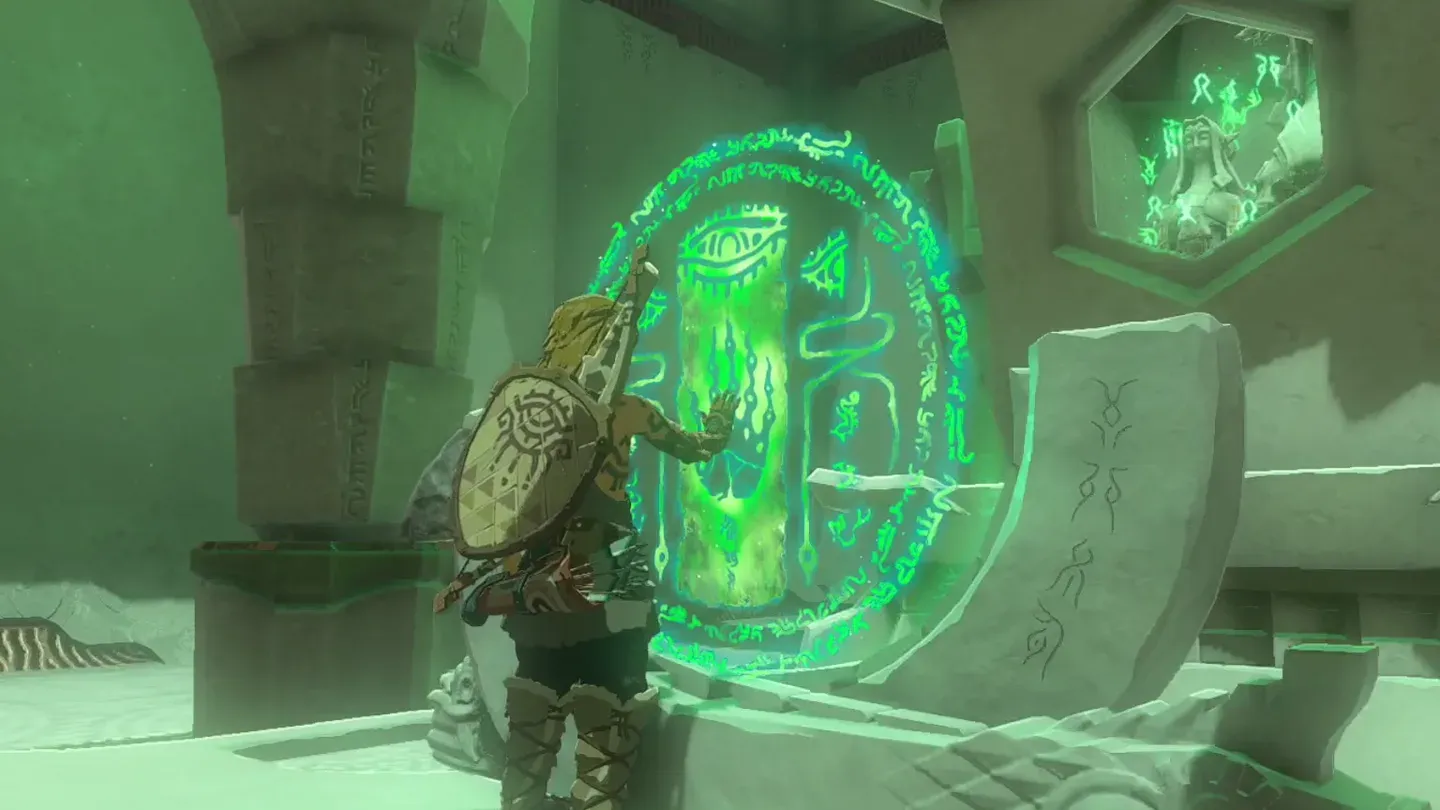 Link at the altar receiving the Light of Blessing