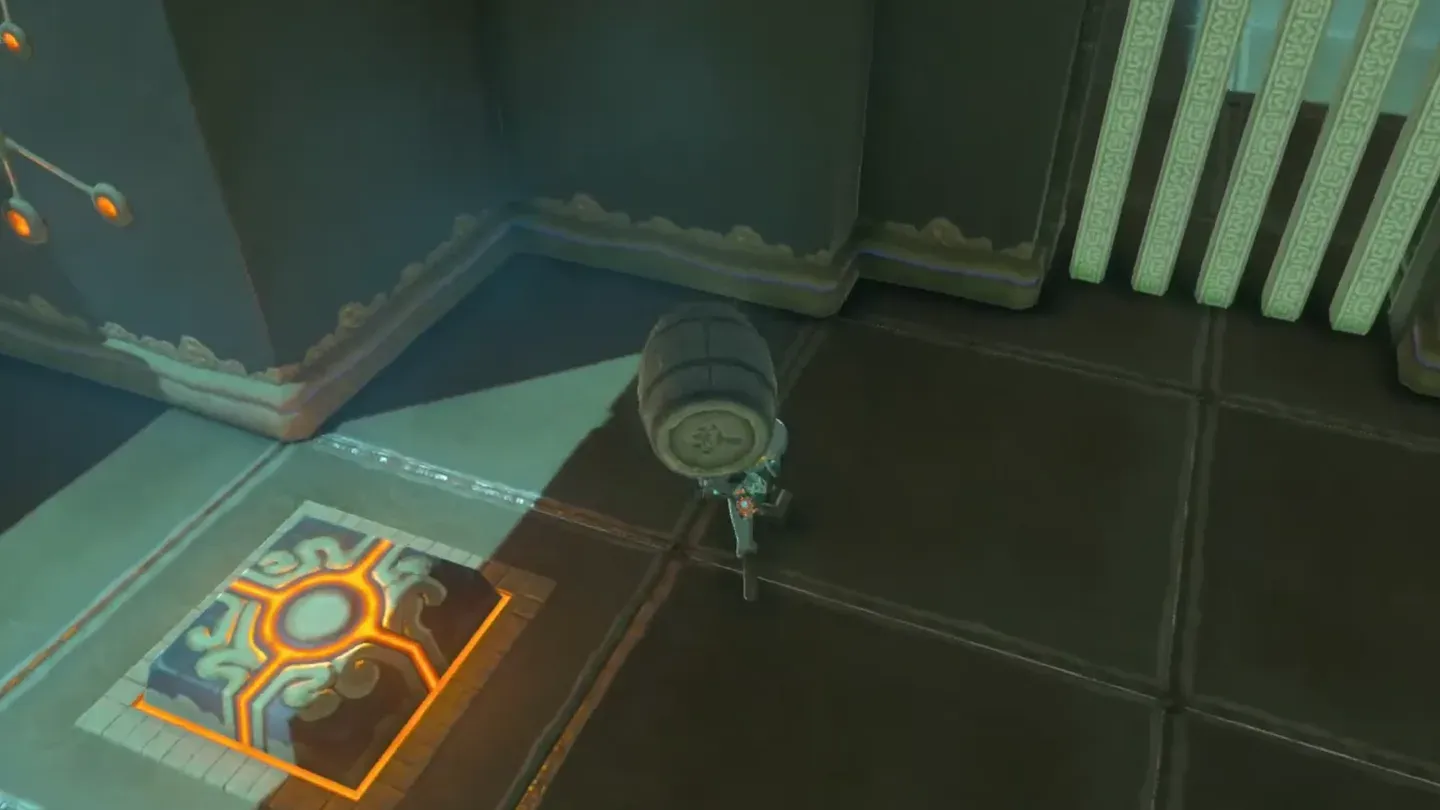 Link carrying the stone barrel to the second floor switch