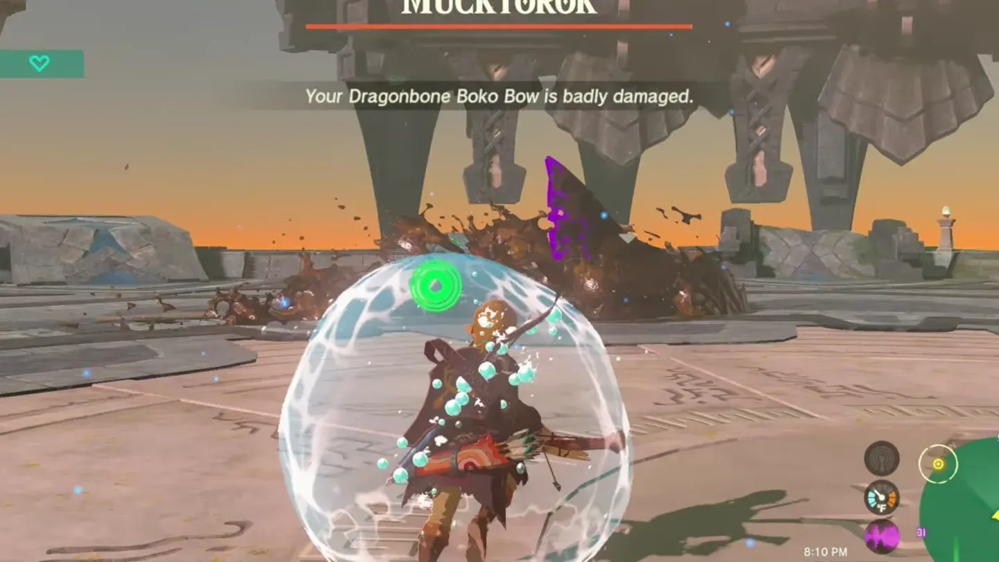 Link inside Sidon's Water Wall