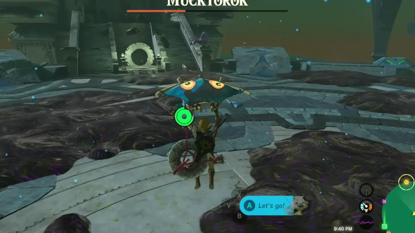 Link attacking Mucktorok in its octopus form
