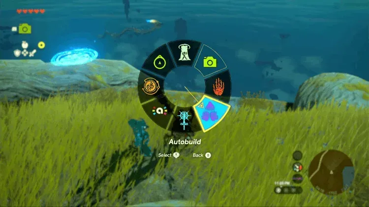 The ability wheel with Autobuild selected