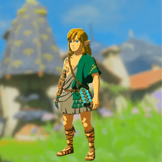 Link wearing the Archaic Tunic and Archaic Legwear