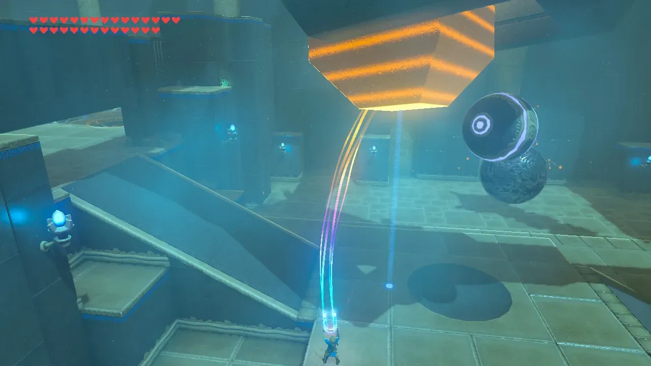 Magnesis opening the metal hatch underneath the suspended box
