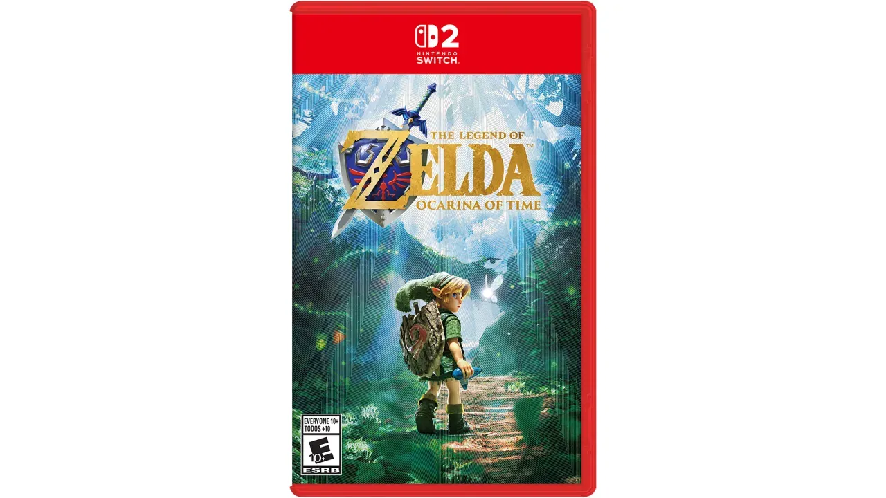Front cover of the boxed Nintendo Switch 2 version of Ocarina of Time