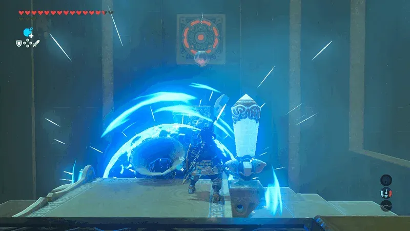 The first cannon facing its wall target