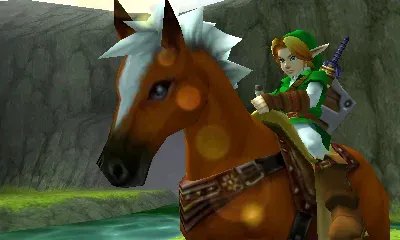 Adult Link riding Epona, 3DS version