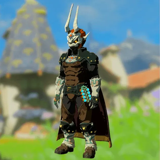 Link wearing the full Evil Spirit set