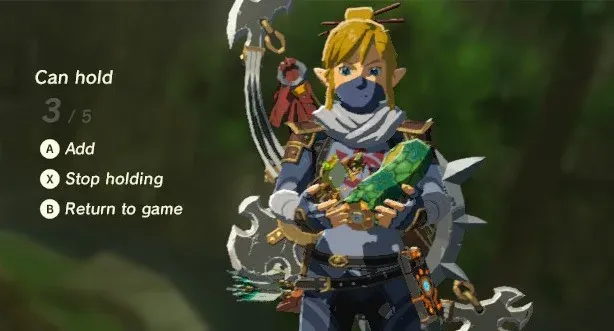 Link holding ingredients before cooking