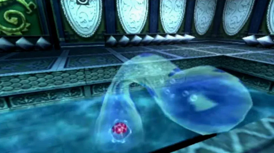 Morpha rising out of the water in the 3DS version