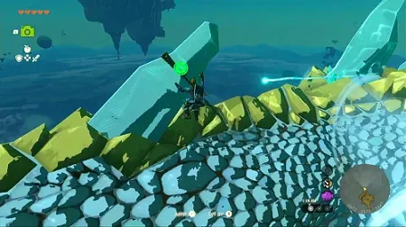Link standing on a dragon's back among its spikes
