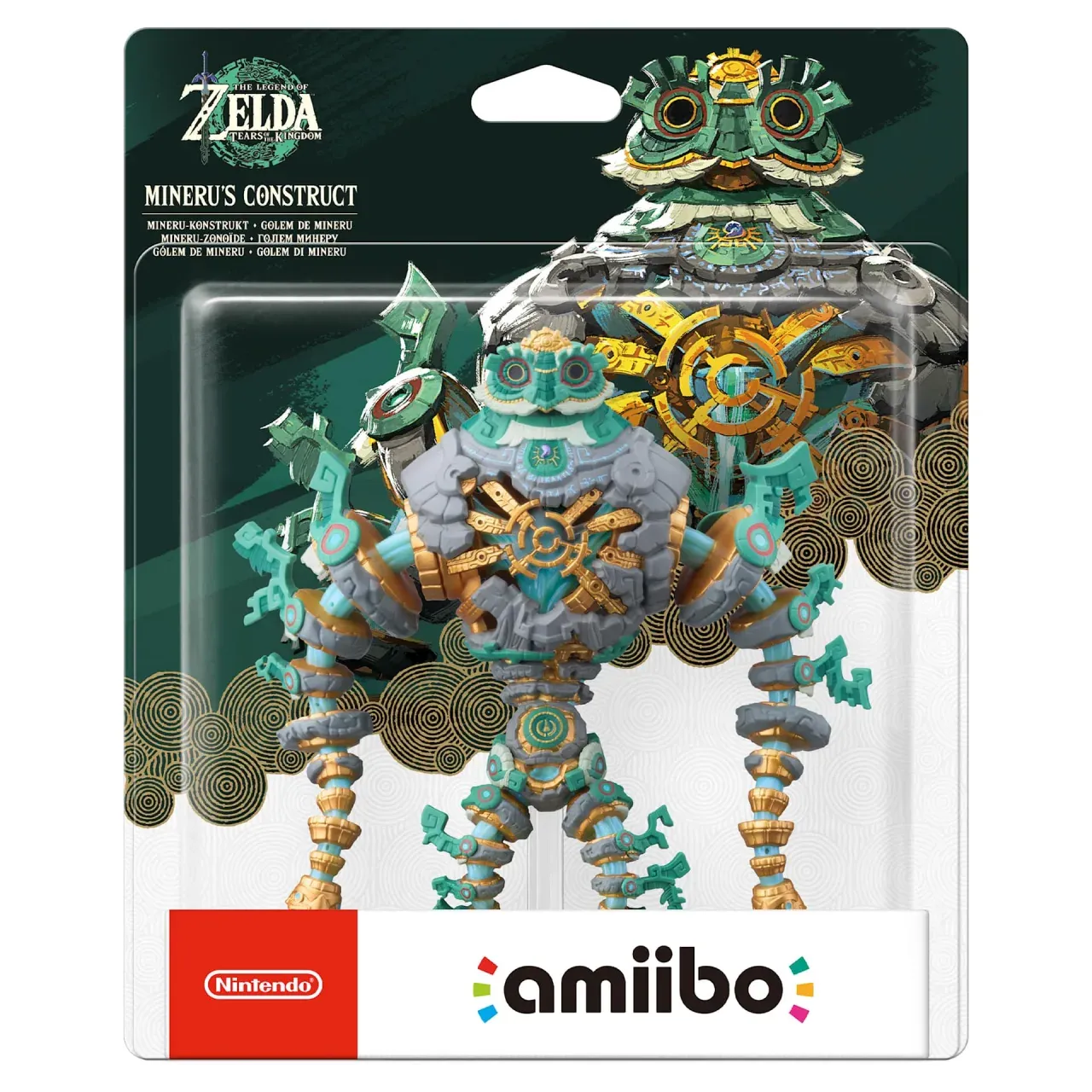 The Mineru's Construct amiibo in its retail packaging