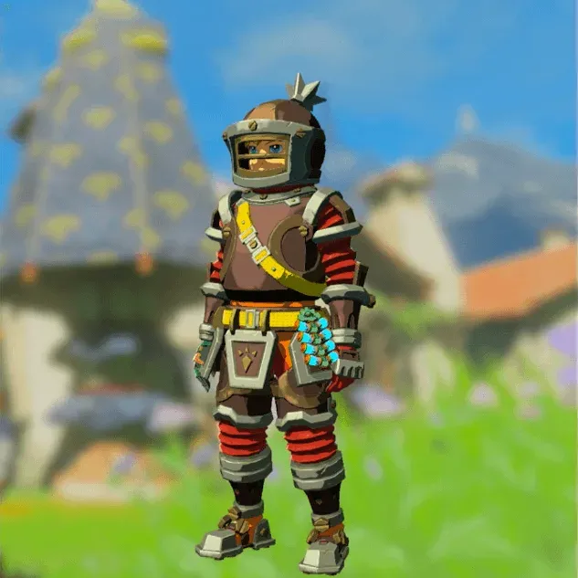 Link wearing the full Flamebreaker set