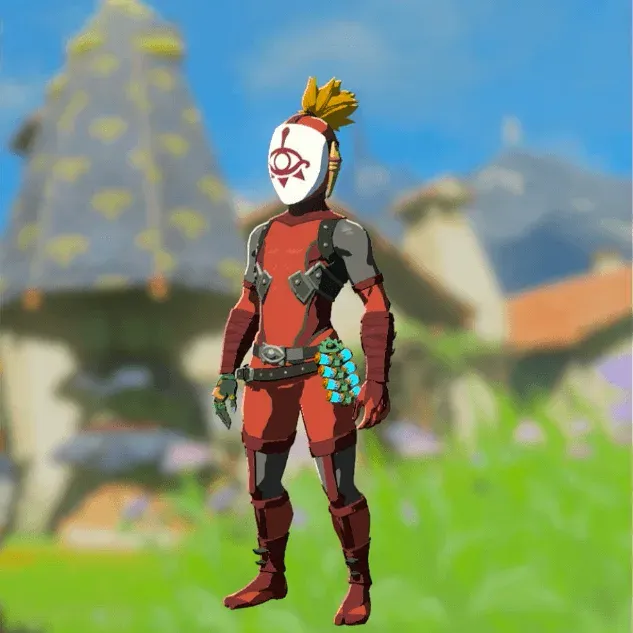 Link wearing the full Yiga set