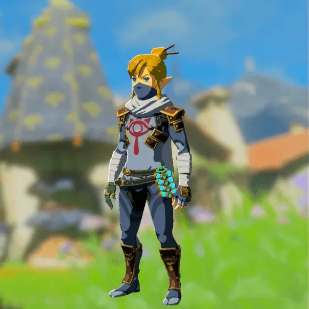 Link wearing the complete Stealth armor set