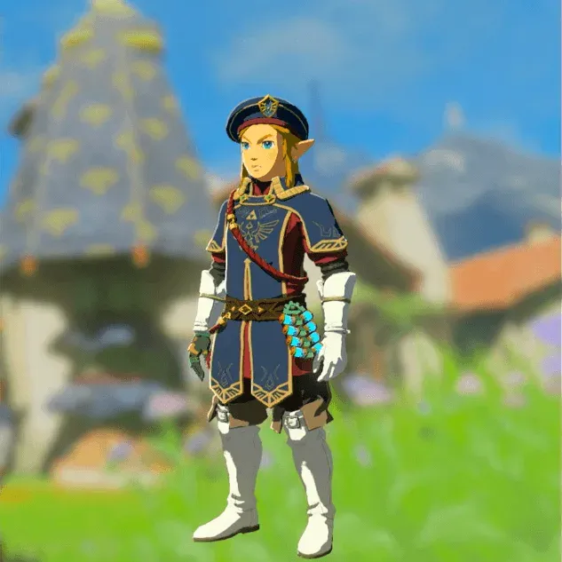 Link wearing the full Royal Guard set
