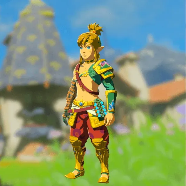 Link wearing the full Desert Voe set