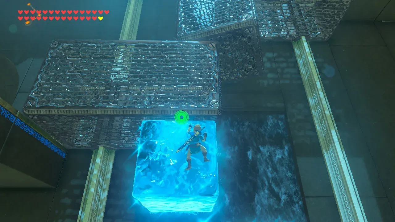 The finished sequence of ice and metal steps towards the exit